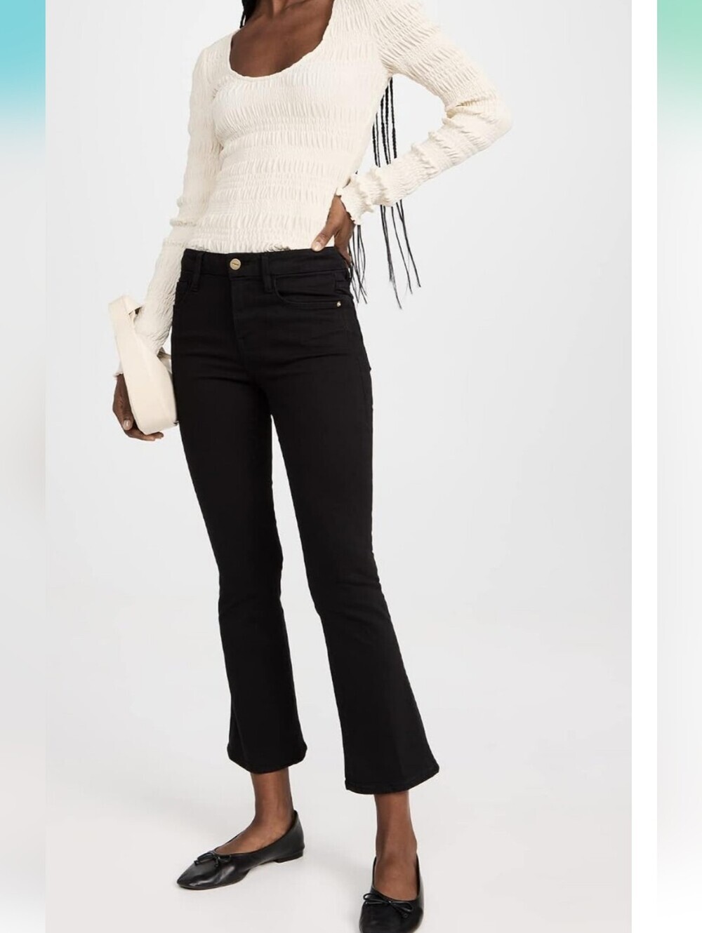 FRAME Women's Le Pixie Crop Mini Boot Jeans, - Picture 4 of 16